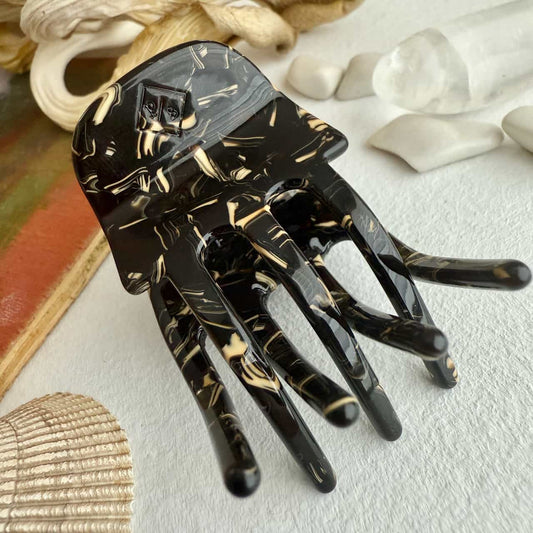 Nobra Mini Hair Claw in Portoro