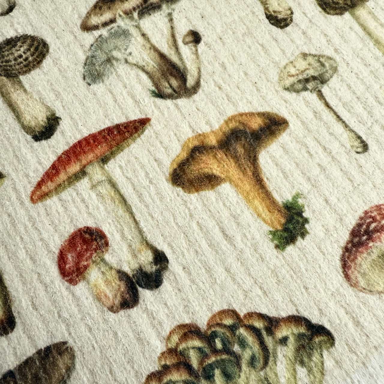 Ortus Mushroom Design Swedish Dishcloth