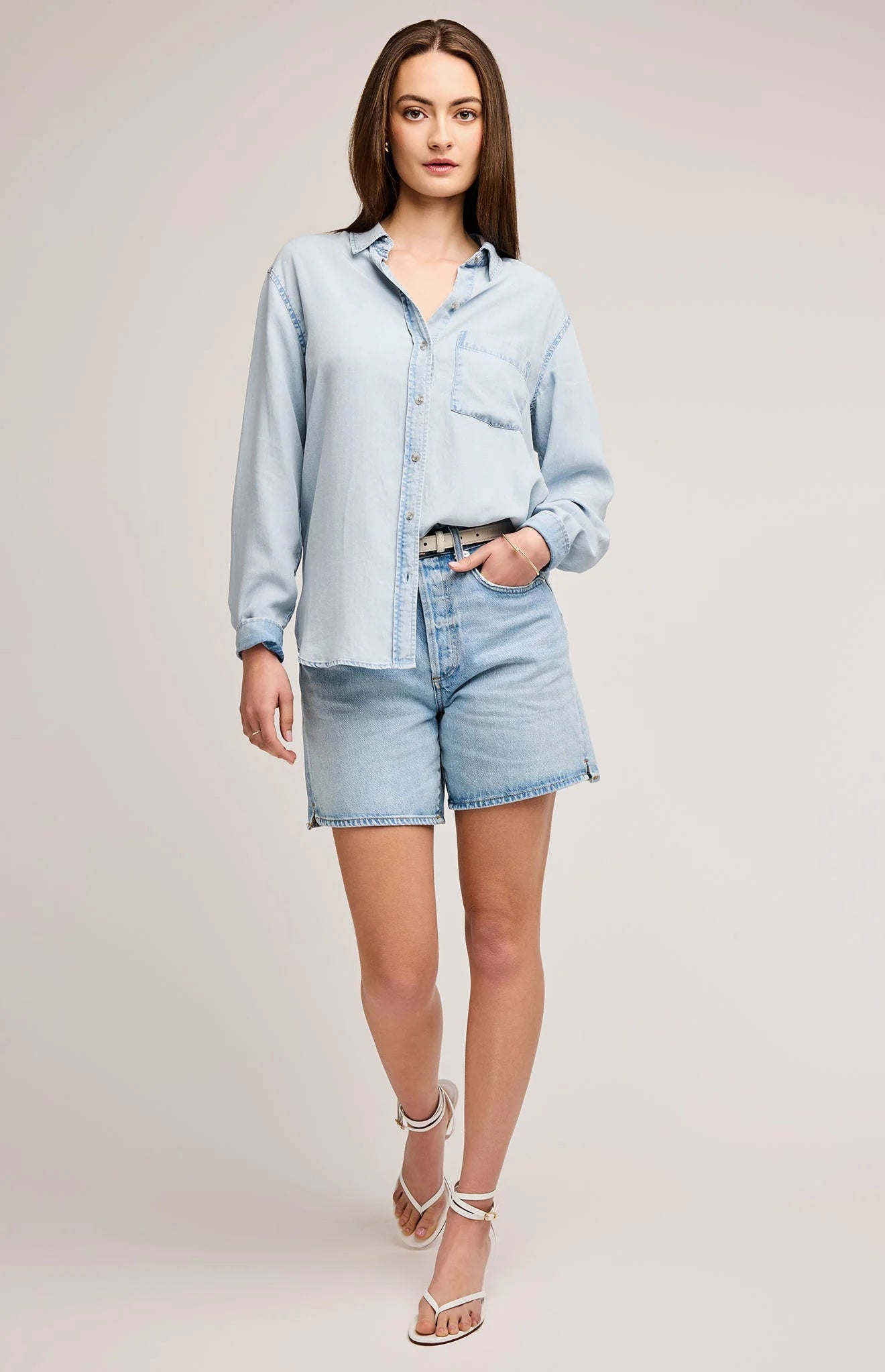 Ozzy Button Up Shirt - Light Blue