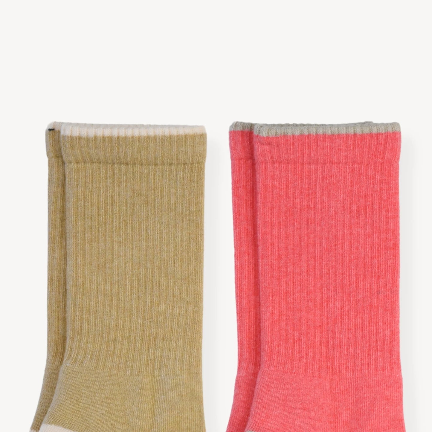Pack of 2 Heel Toe Socks - Caramel and Bubblegum