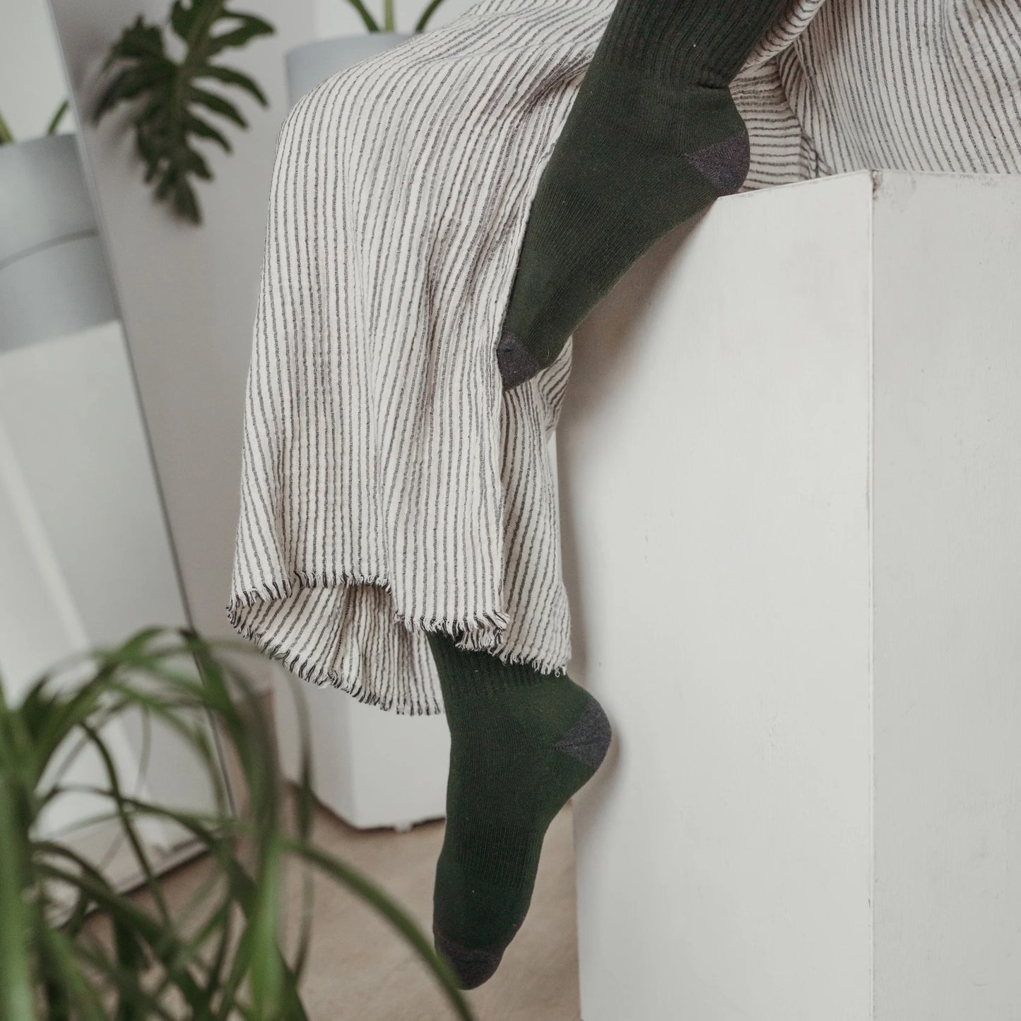 Pack of 2 Heel Toe Socks - Forest / Charcoal