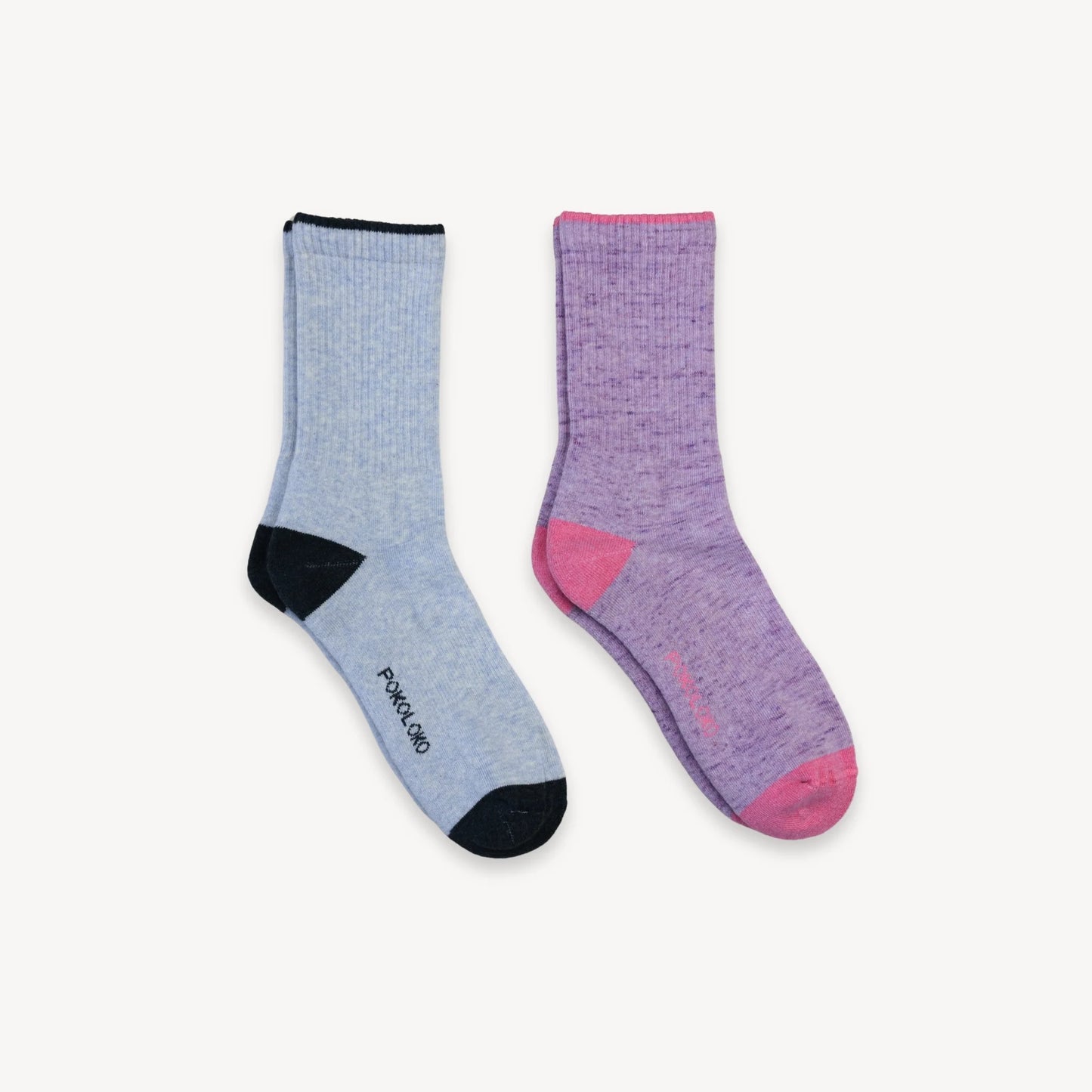 Pack of 2 Heel Toe Socks - Fresa / Plomo