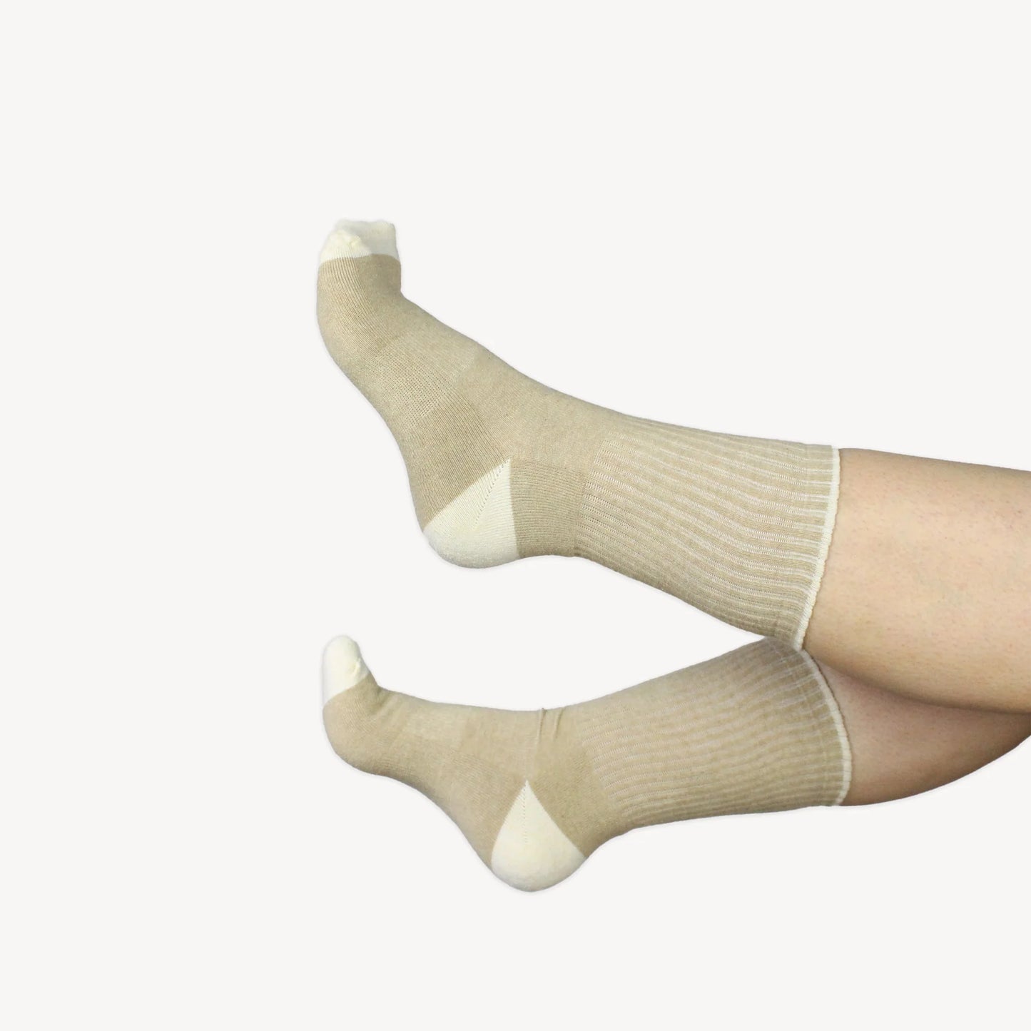 Pack of 2 Heel Toe Socks - Linen Beige
