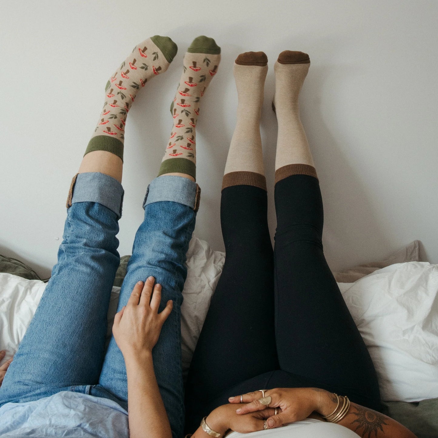 Pack of 2 Pima Cotton Socks - Mushroom Meadow