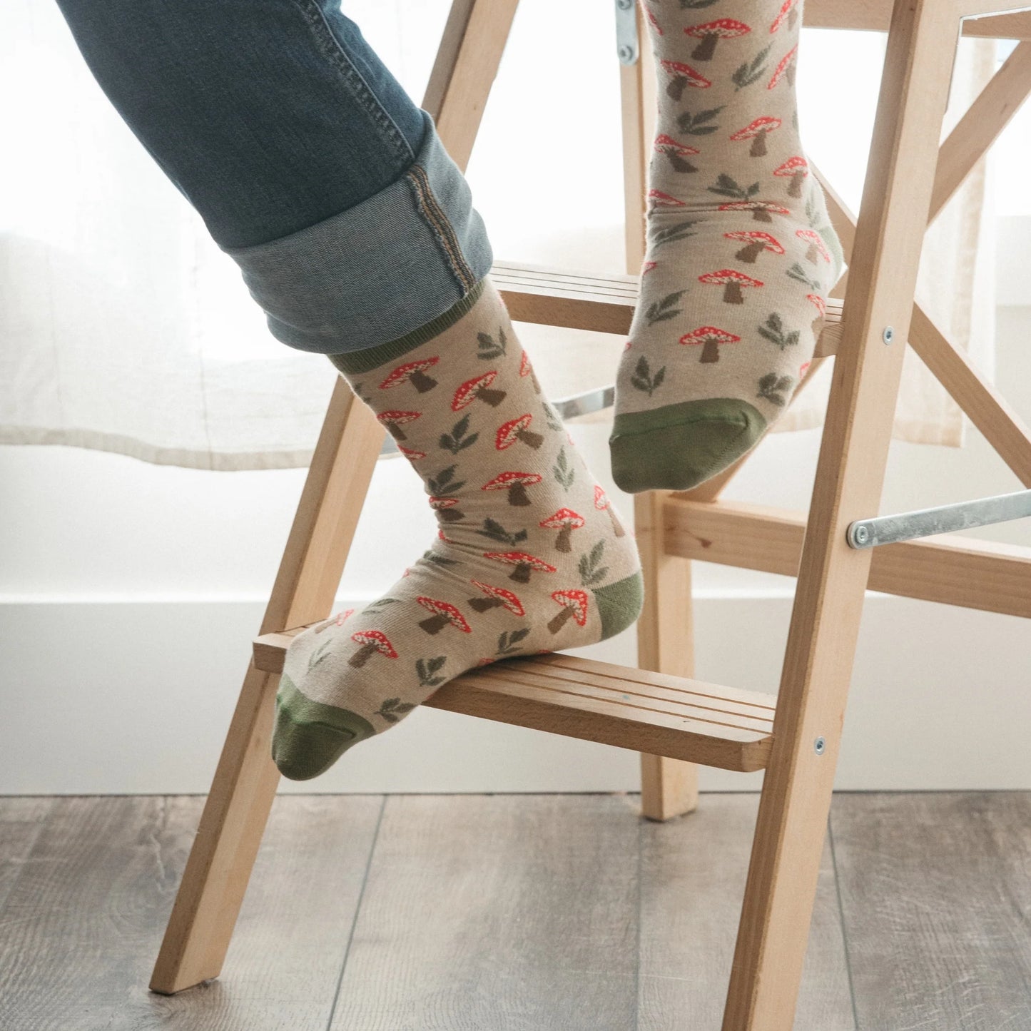 Pack of 2 Pima Cotton Socks - Mushroom Meadow