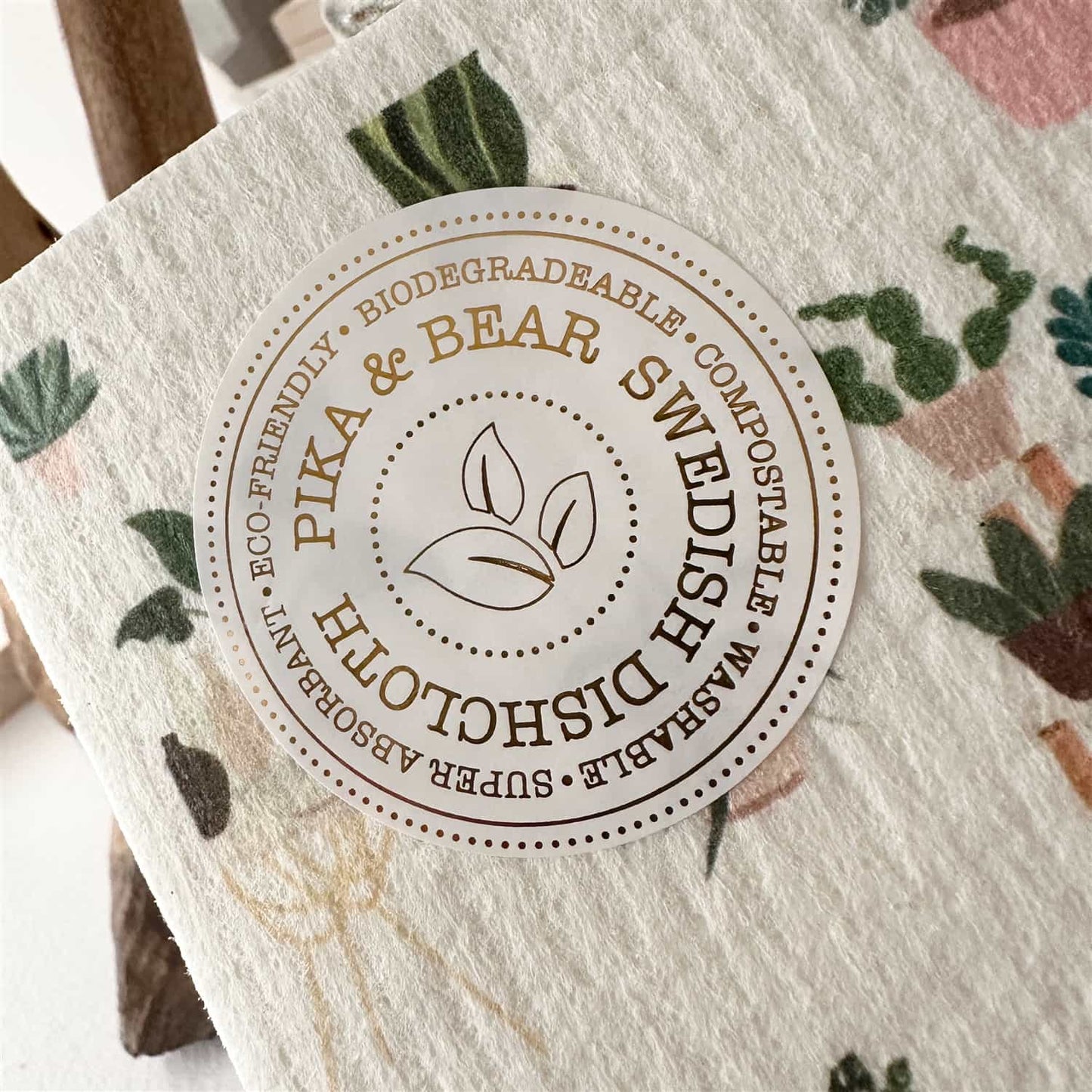 Plantasia Potted Plants Design Swedish Dishcloth