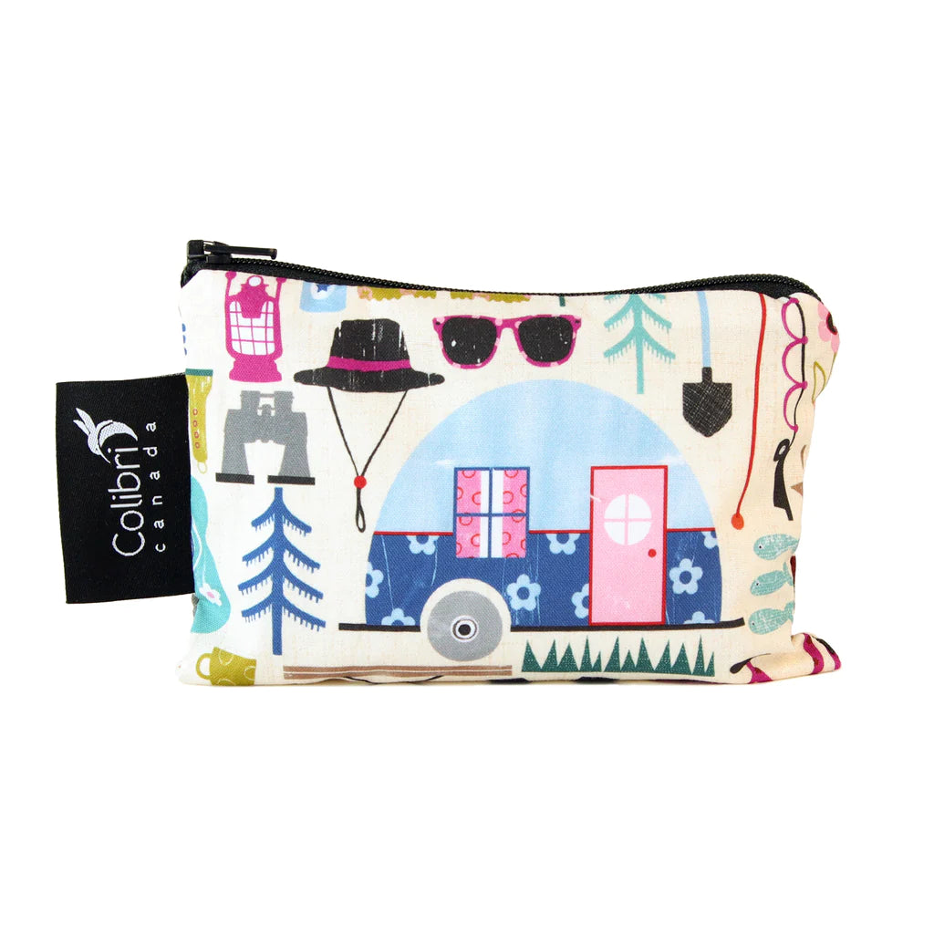 Small Reusable Snack Bag - Happy Camper
