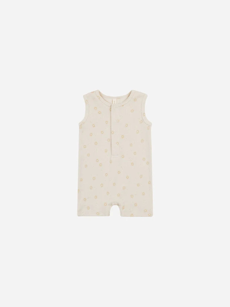 Ribbed Henley Romper - Suns