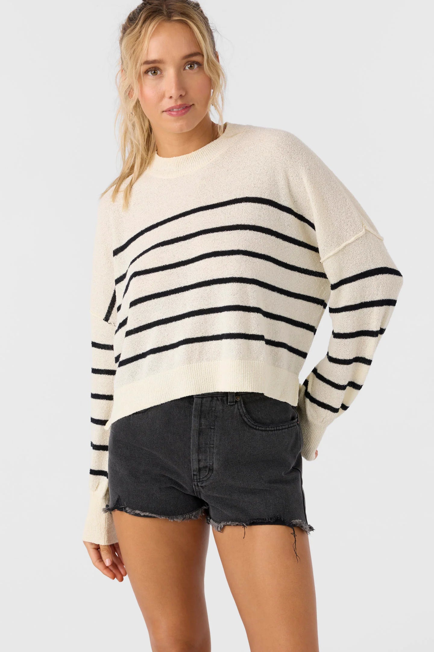 Zephi Long Sleeve Sweater - Stripe