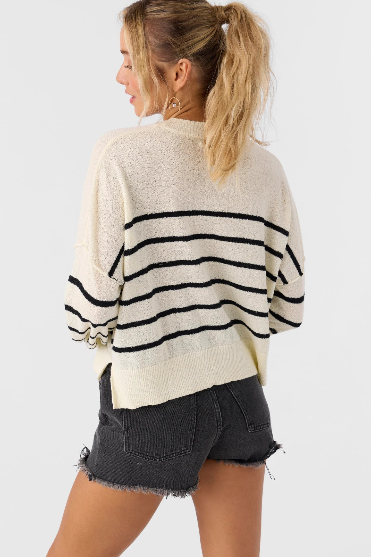 Zephi Long Sleeve Sweater - Stripe