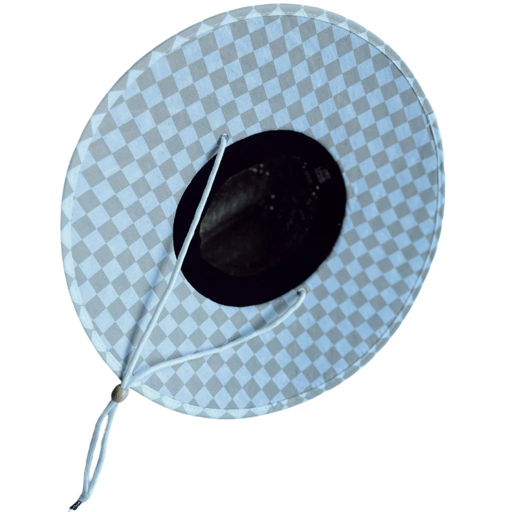 Sand Checker Adult Lifeguard Hat - Straw