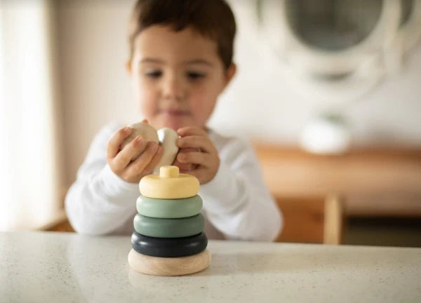 Wood and Silicone Stacker - Sand Tower