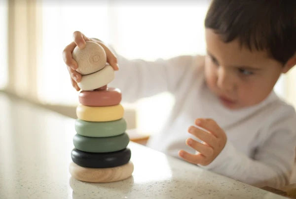 Wood and Silicone Stacker - Sand Tower