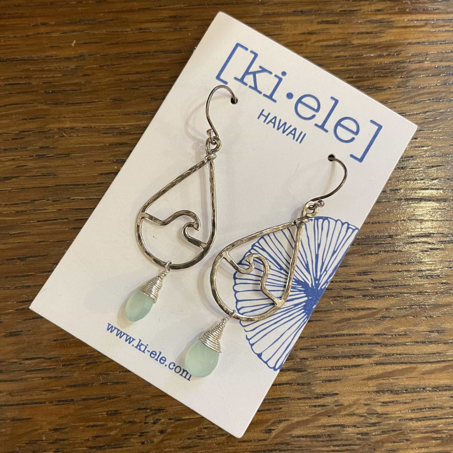 Seafoam Petite Peahi Wave Teardrop in Sterling Silver