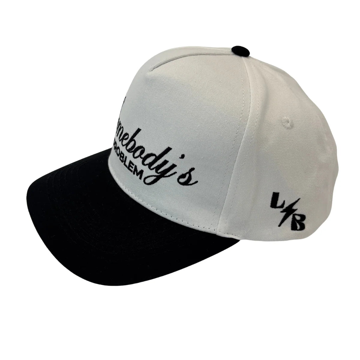 Somebody's Problem Cotton Twill Hat - Black + Natural