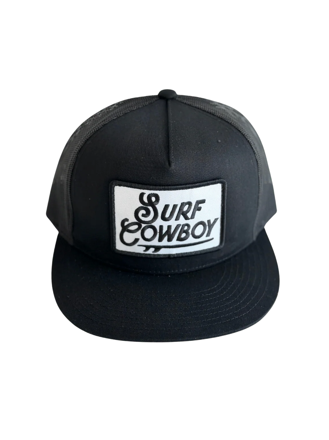 Surf Cowboy Trucker Hat - Black