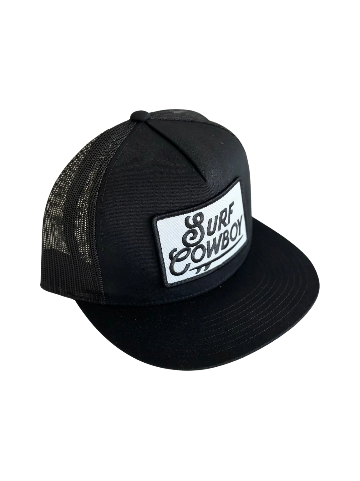 Surf Cowboy Trucker Hat - Black