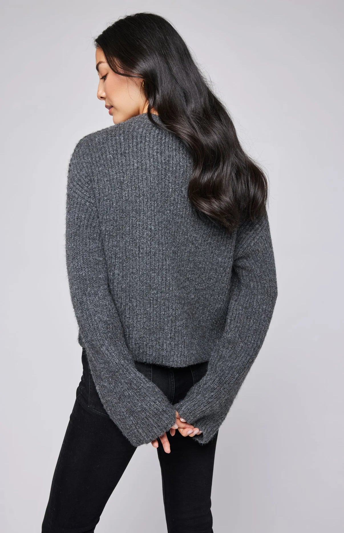 Taylyn Crewneck Pullover - Heather Charcoal