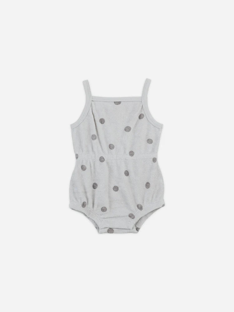 Terry Cinch Romper - Polka Dot