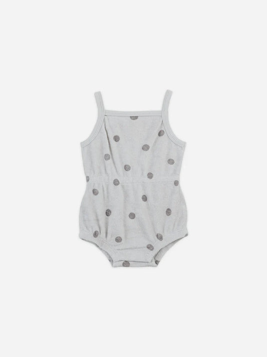 Terry Cinch Romper - Polka Dot