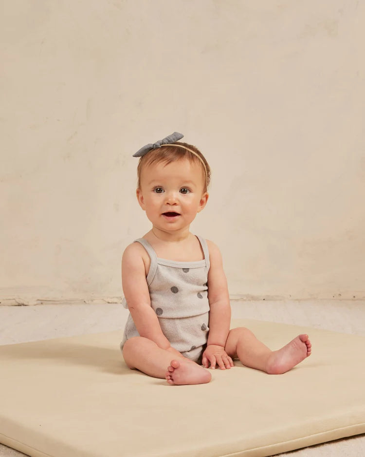 Terry Cinch Romper - Polka Dot