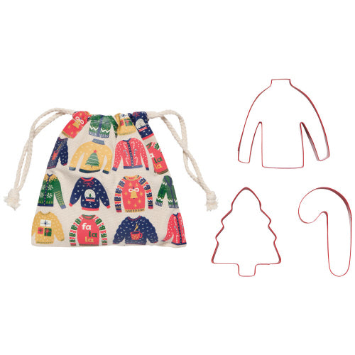 Ugly Christmas Sweater Cookie Cutters - Set of 3