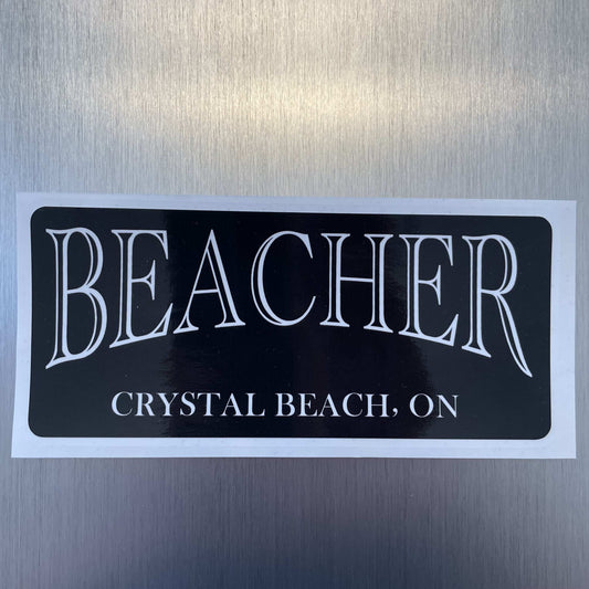 Vintage Beacher Sticker - Black