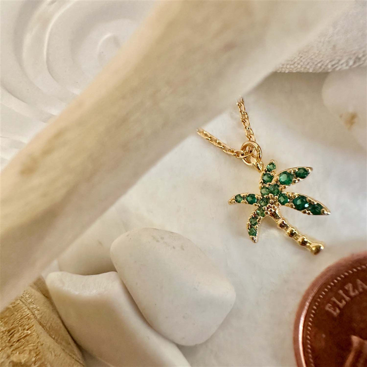 Waikiki Tiny Palm Tree Charm Necklace