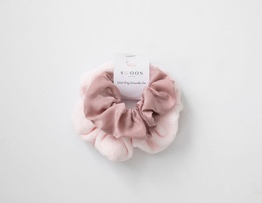 Wet/Dry Scrunchie Set - Blush