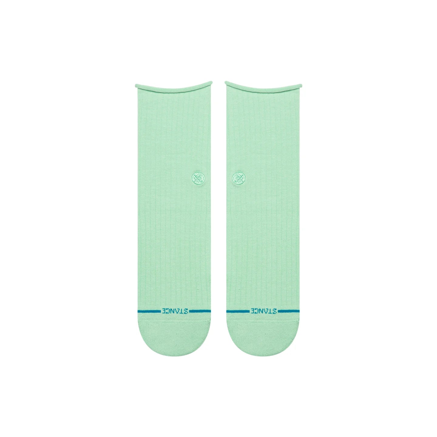 Womens Rolled Cuff Quarter Socks - Jade