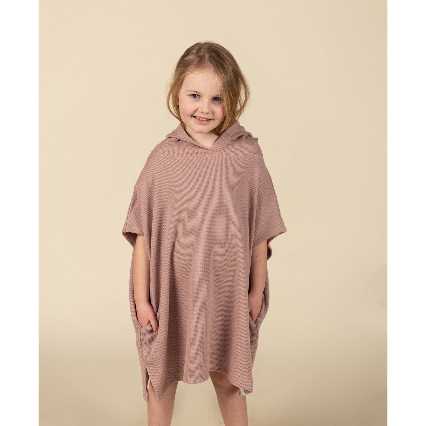 Kids Waffle Beach Poncho