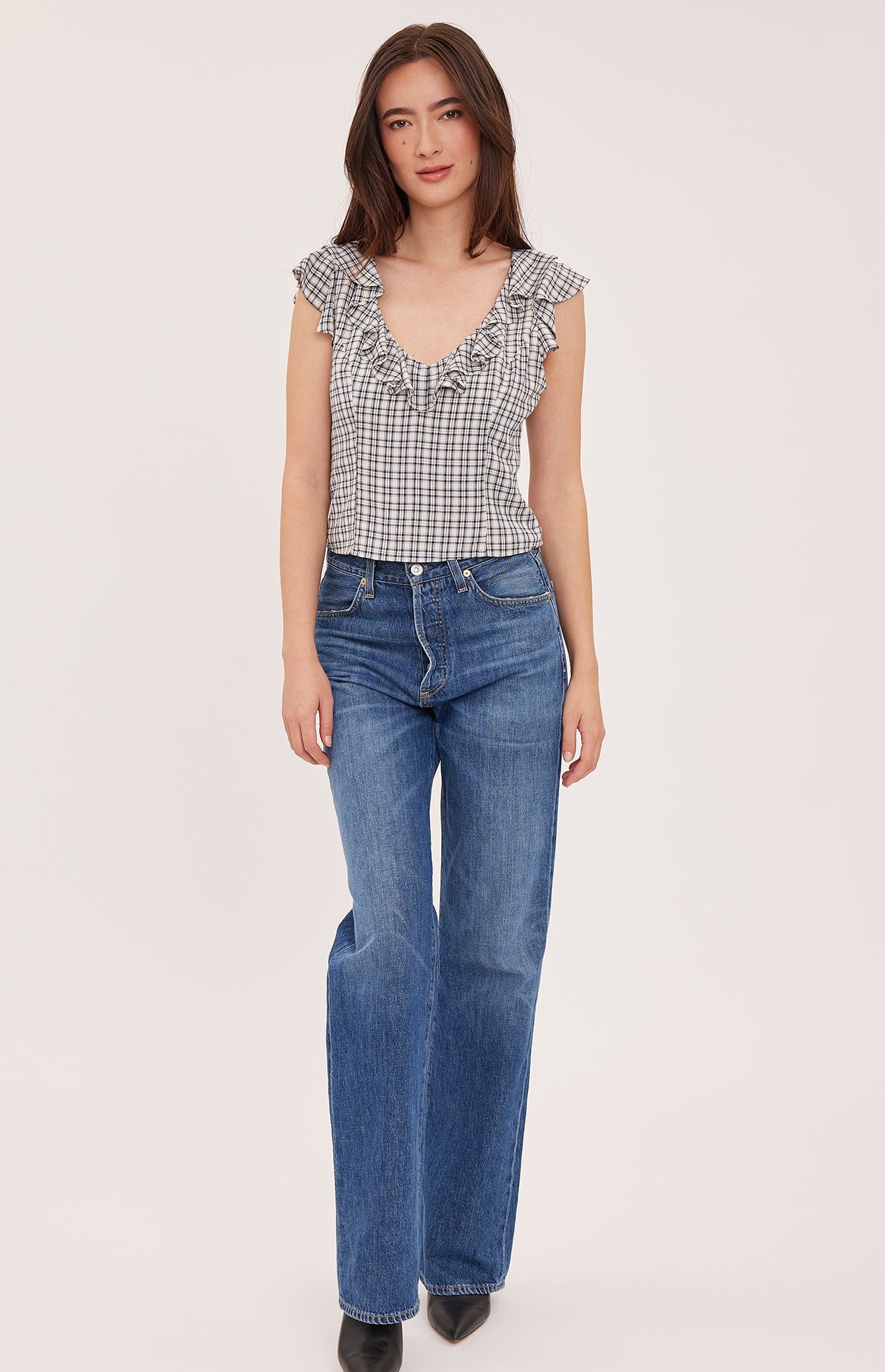 Ainsley Sleeveless Top - Cream Check