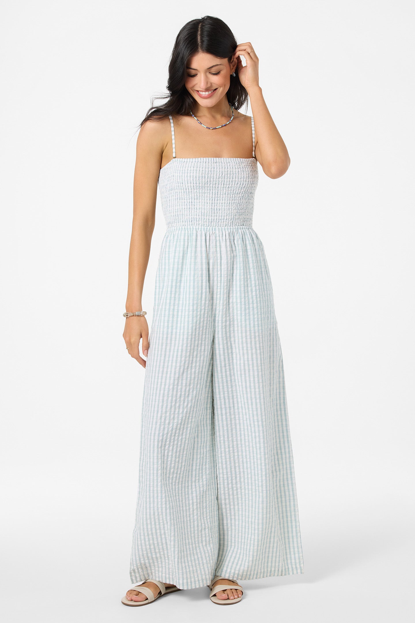 Aiyana Plaid Jumper - Winter White