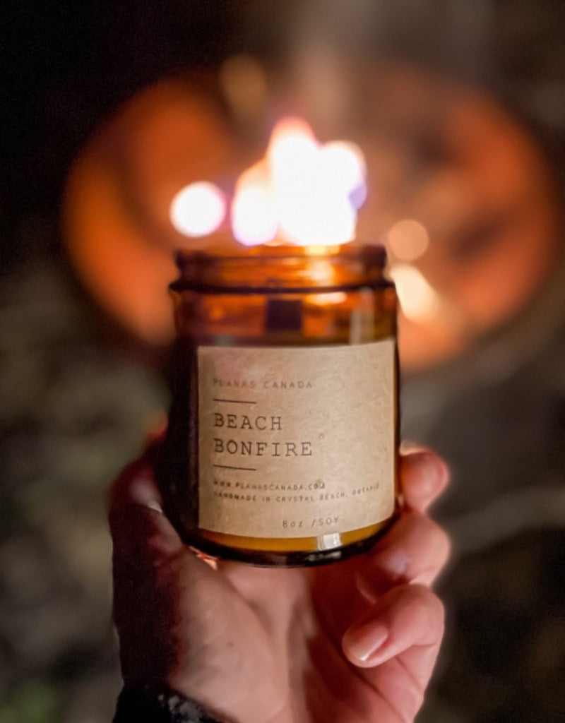 Beach Bonfire - Wood Wick Soy Candle