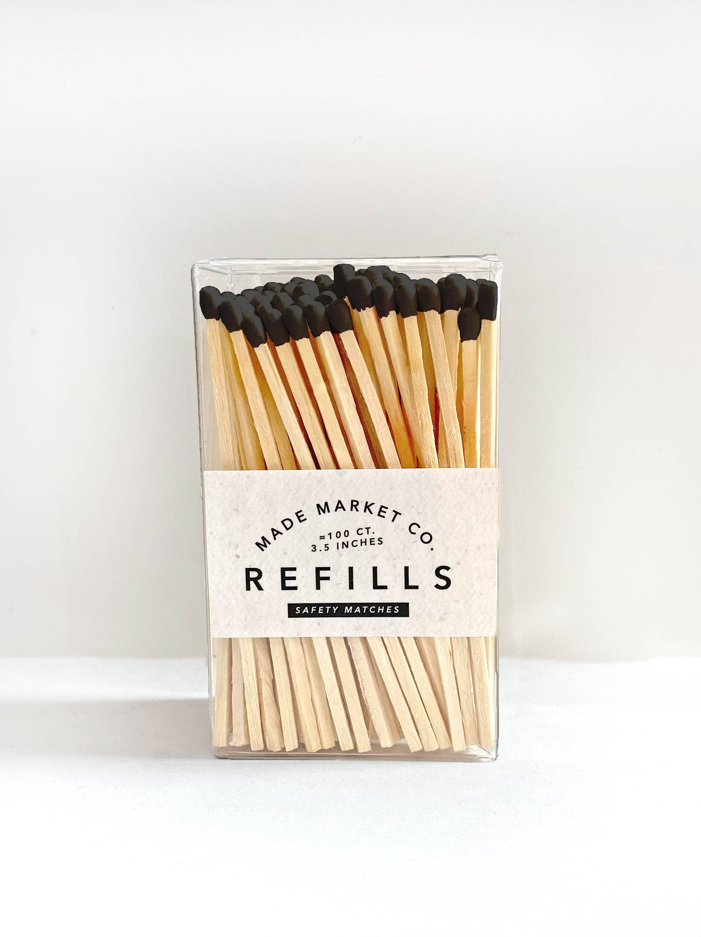 Wooden Safety Matches Refill - White or Black