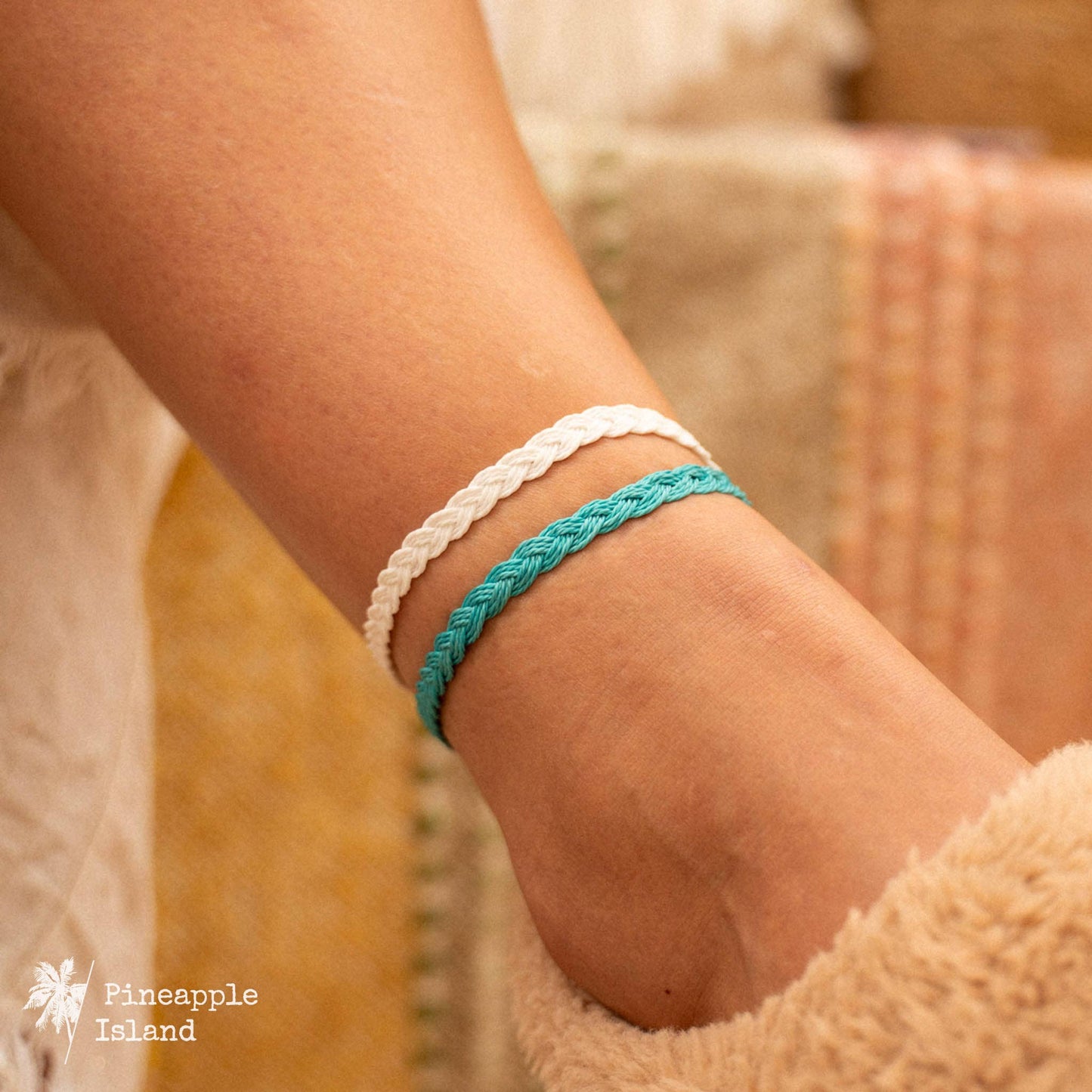 Ho'okipa Beach Handmade Surf Anklet by Pineapple Island - White or Turquoise