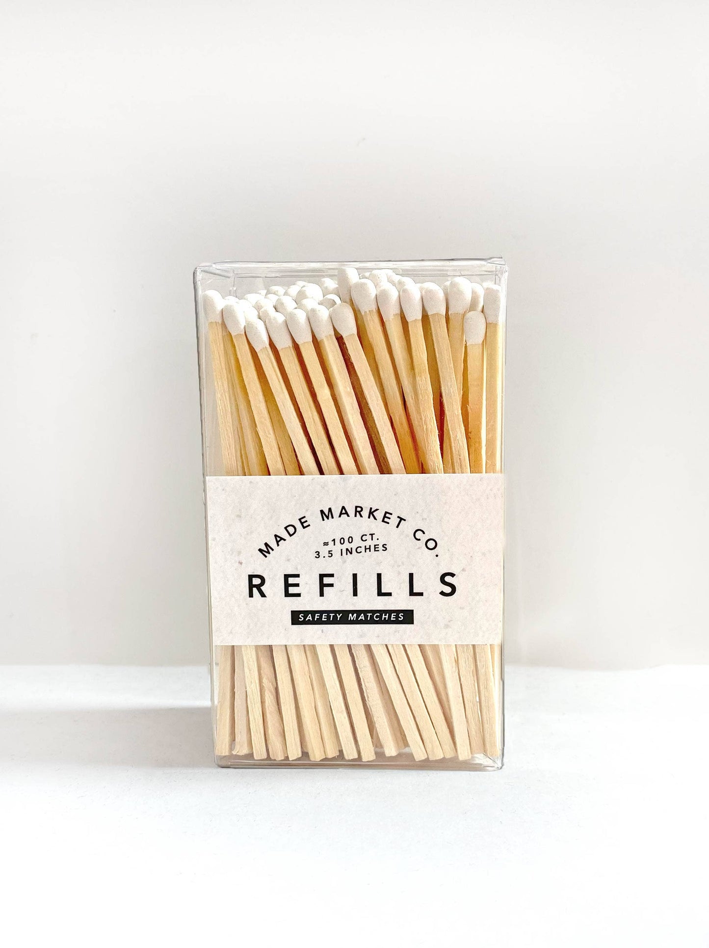 Wooden Safety Matches Refill - White or Black