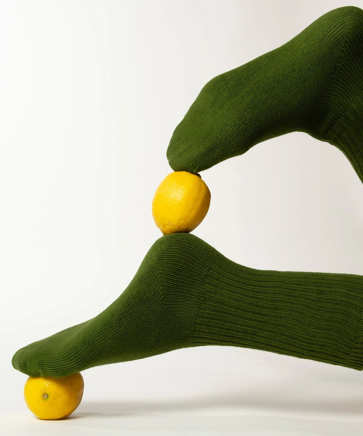 Dyed Cotton Socks - Moss