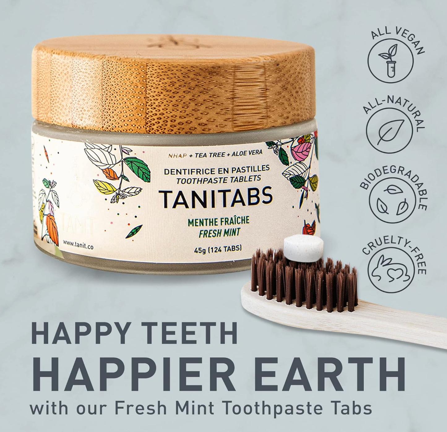 Fresh Mint - Solid Toothpaste Tabs - 2-month supply