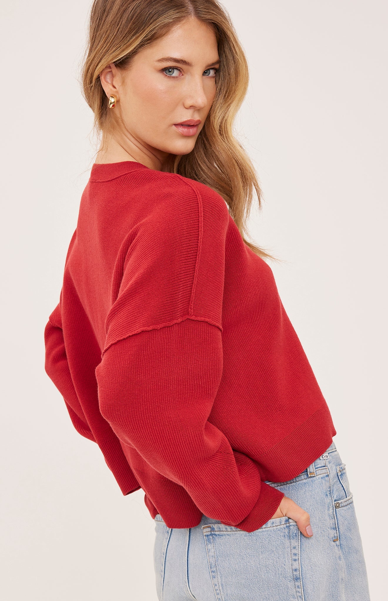 Echo Pullover Sweater - Cranberry