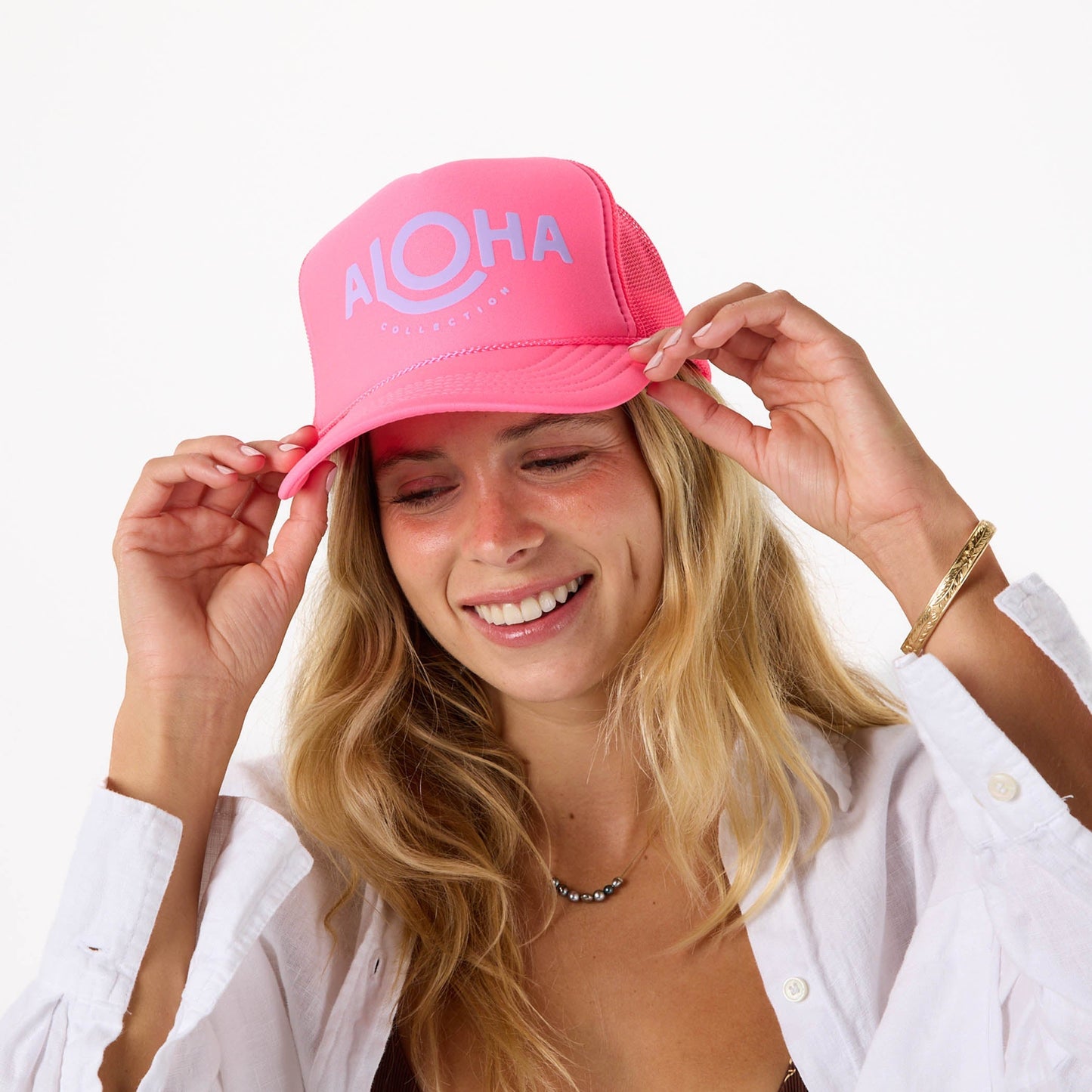 ALOHA Trucker - Lavender Neon Pink