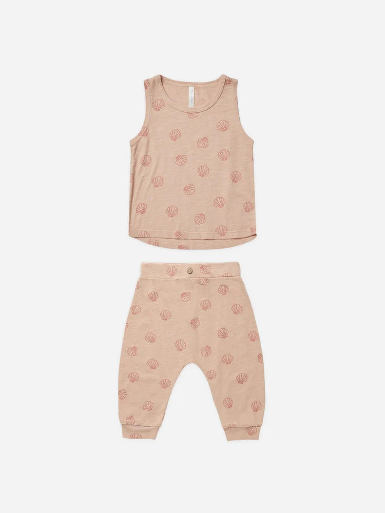 Tank and Slouch Pant Set - Seashell