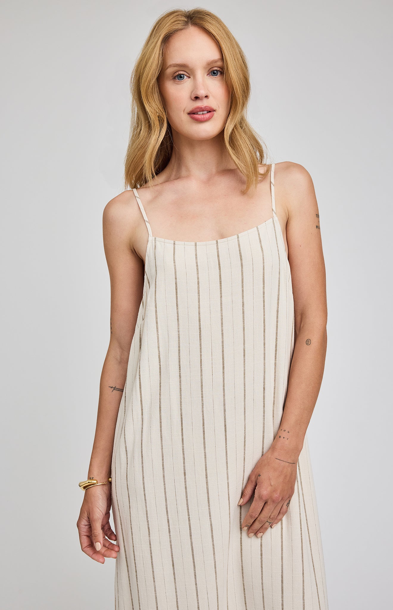 Twyla Dress - Linen Stripe