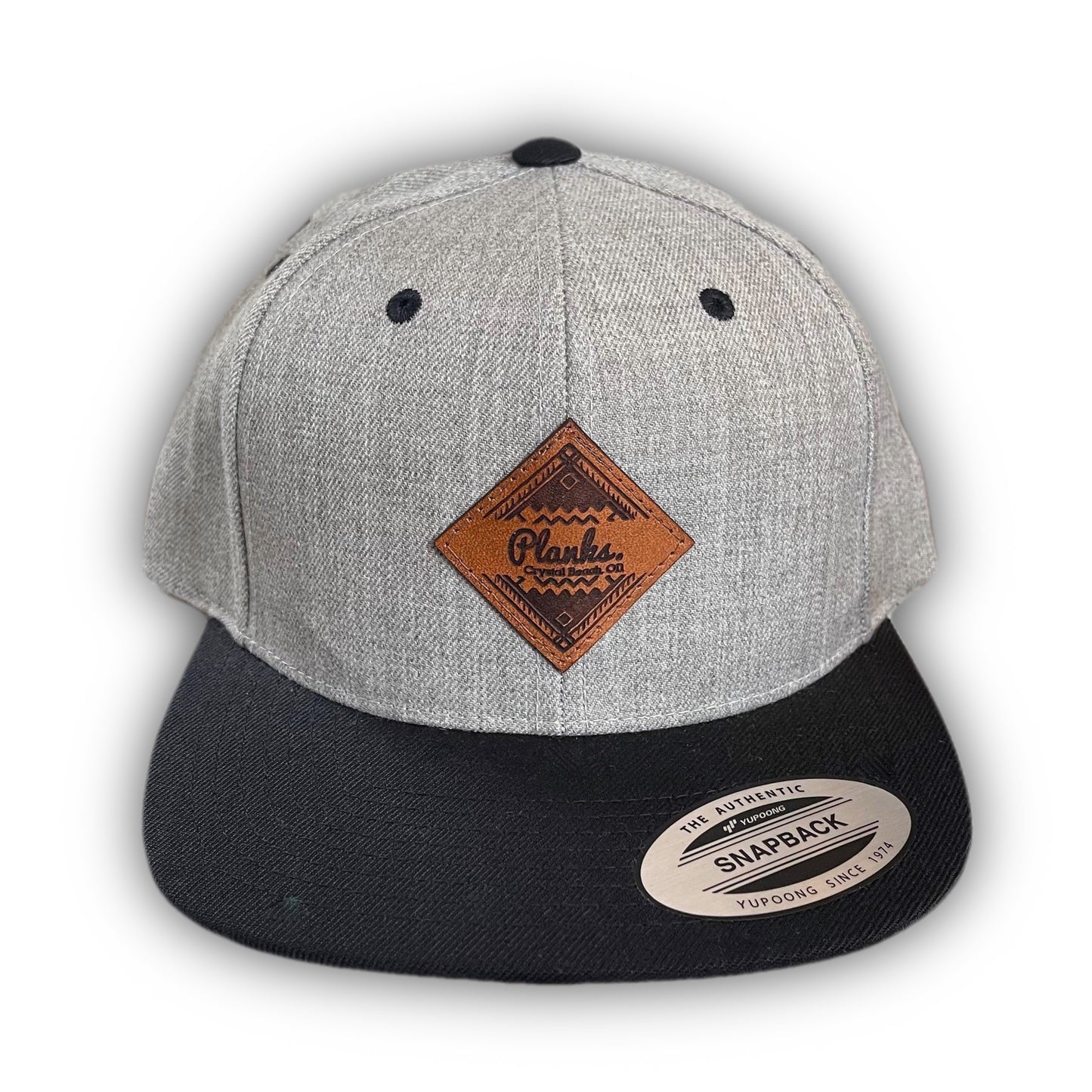 Planks Genuine Leather Patch Snapback Hat