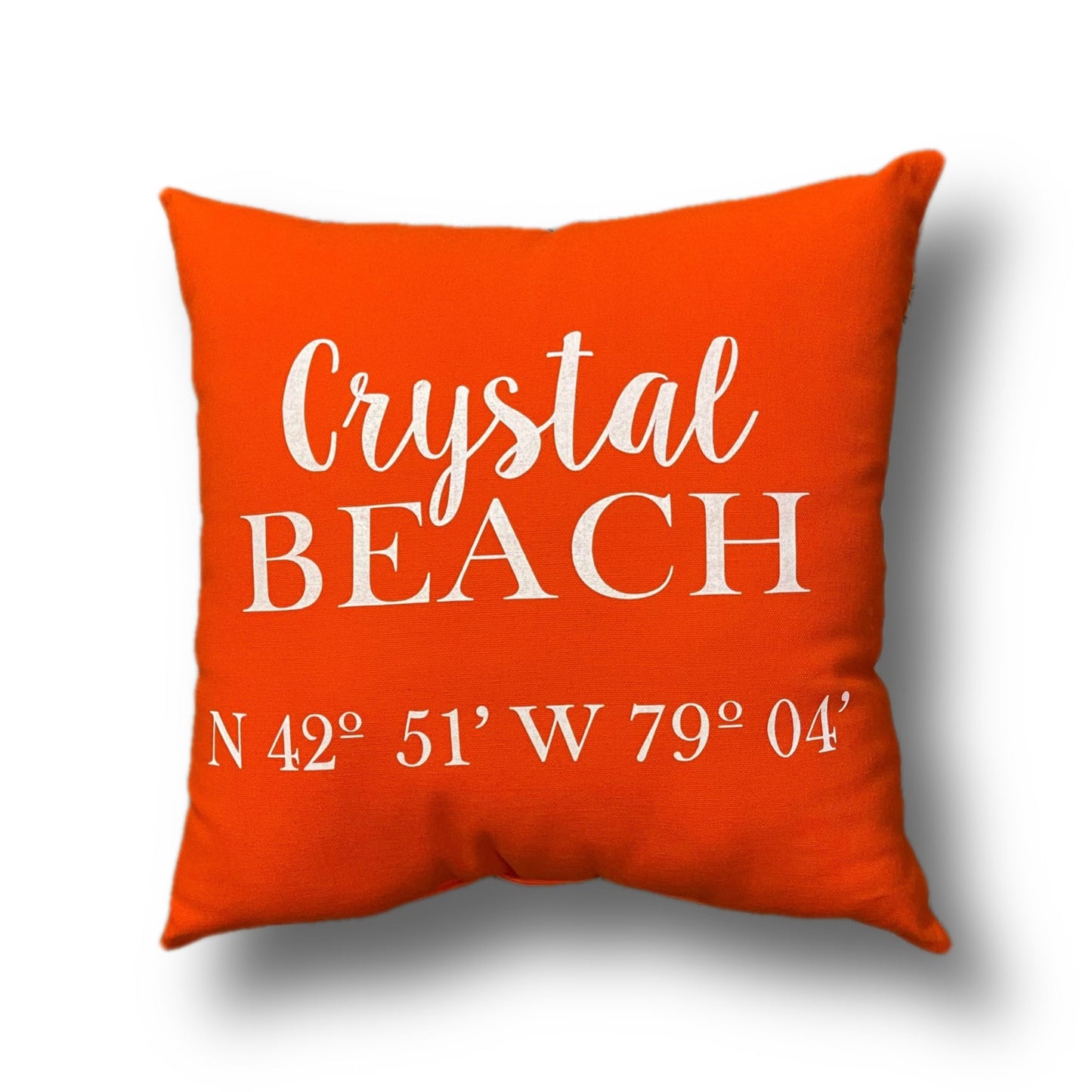 Crystal Beach Coordinates Pillow