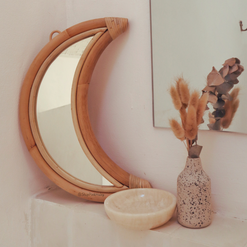 Luna Rattan Mirror