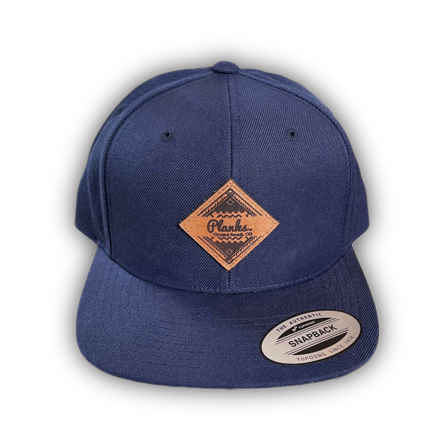 Planks Genuine Leather Patch Snapback Hat
