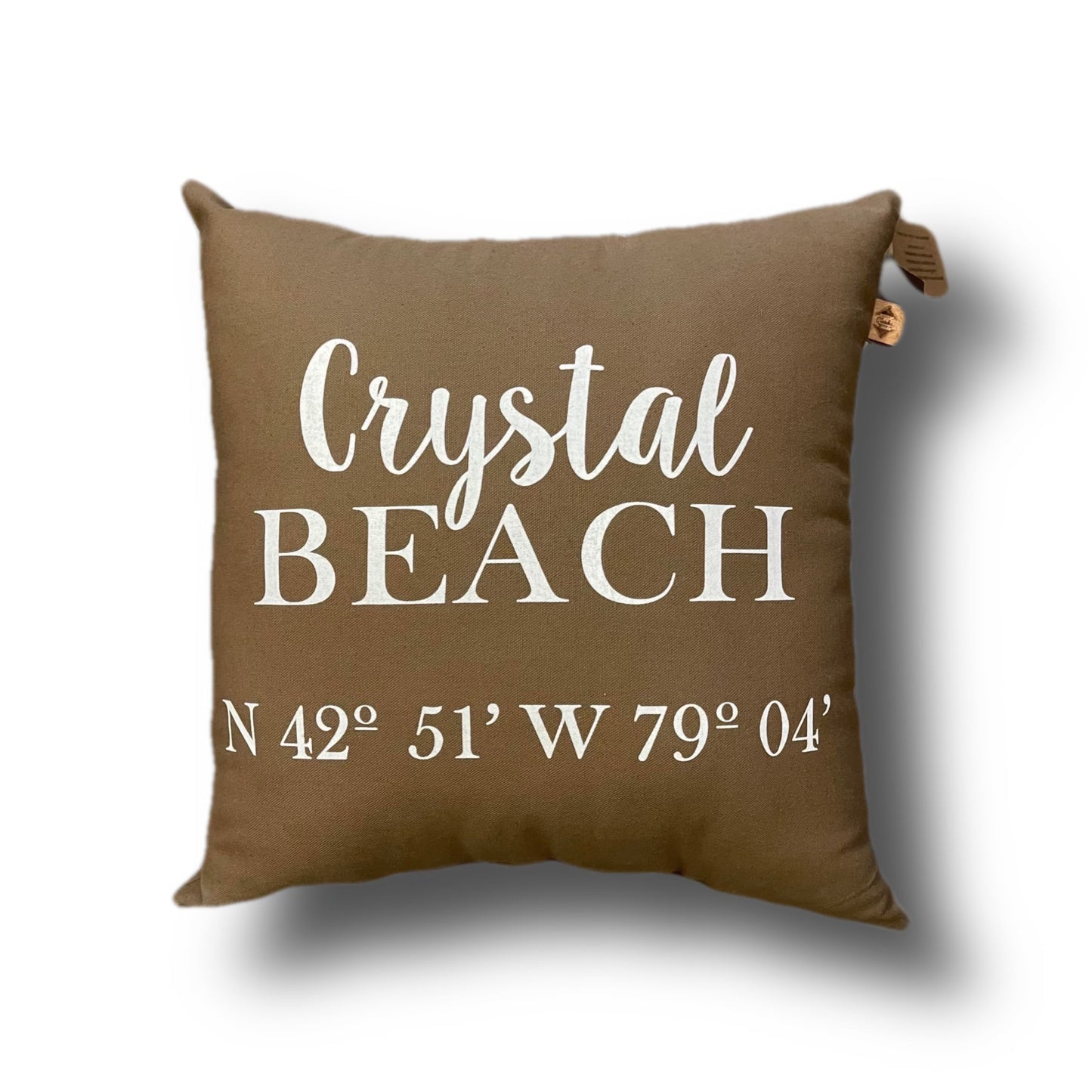 Crystal Beach Coordinates Pillow