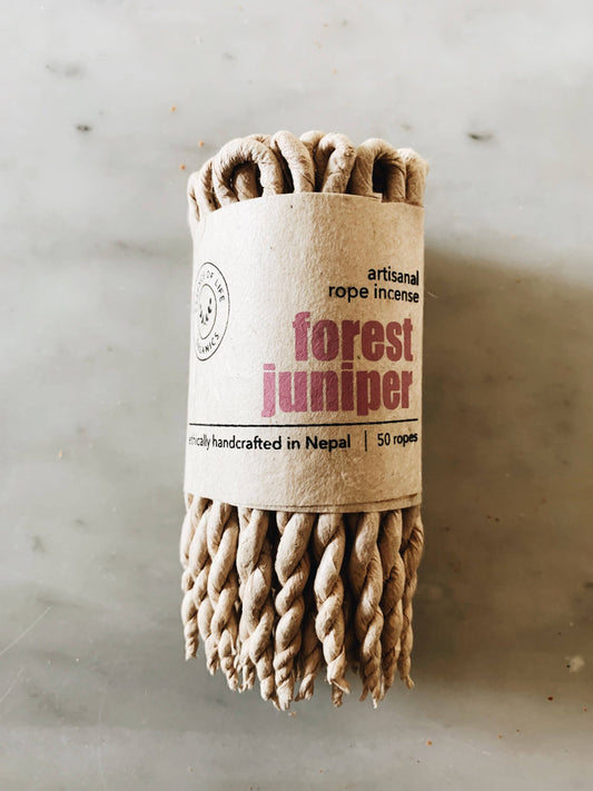 Handcrafted 100% Artisanal Rope incense, Forest Juniper