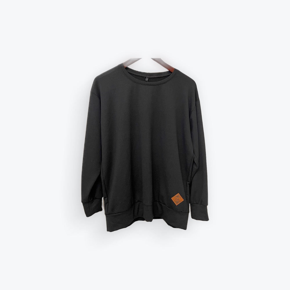 Adult Bamboo Fleece Crewneck - Black